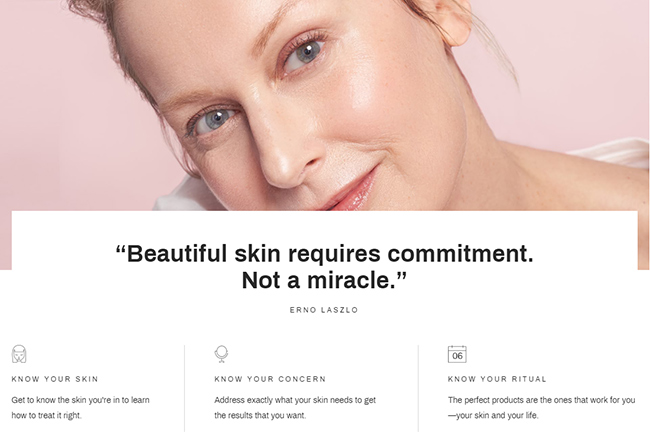 化妝品牌網站開發